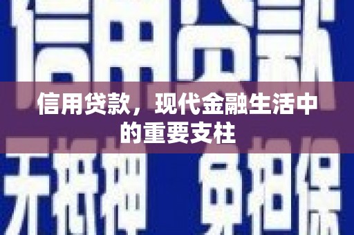 贡寮信用贷款，现代金融生活中的重要支柱