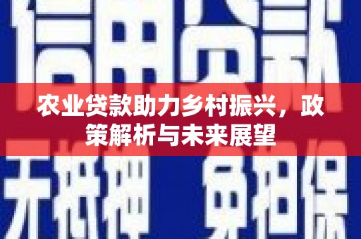贡寮农业贷款助力乡村振兴，政策解析与未来展望