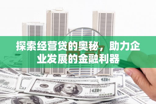 贡寮探索经营贷的奥秘，助力企业发展的金融利器