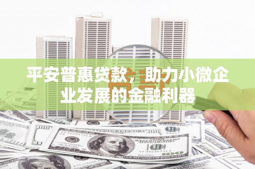 贡寮平安普惠贷款，助力小微企业发展的金融利器