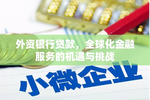 贡寮外资银行贷款，全球化金融服务的机遇与挑战