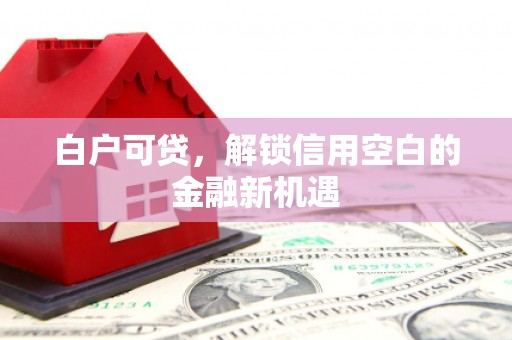 贡寮白户可贷，解锁信用空白的金融新机遇