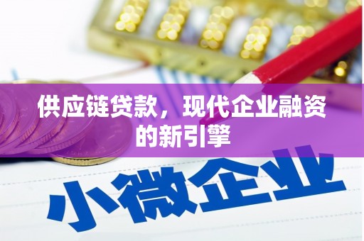 贡寮供应链贷款，现代企业融资的新引擎