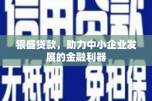 贡寮银盛贷款，助力中小企业发展的金融利器