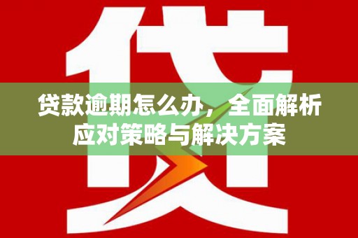 贡寮贷款逾期怎么办，全面解析应对策略与解决方案