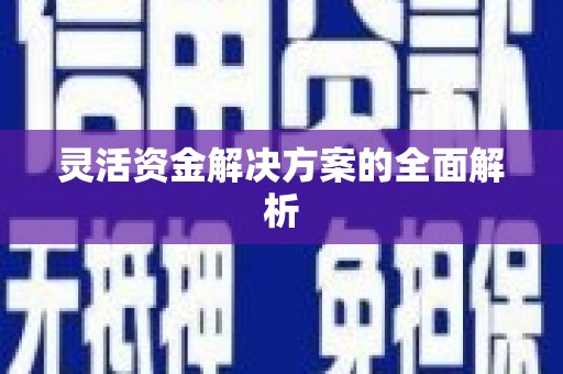贡寮灵活资金解决方案的全面解析